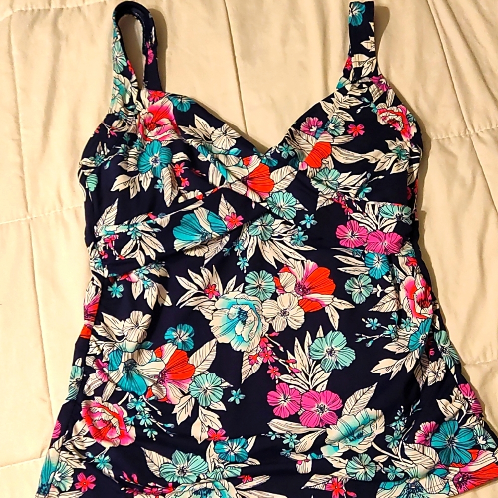 Lands End tropical floral tankini